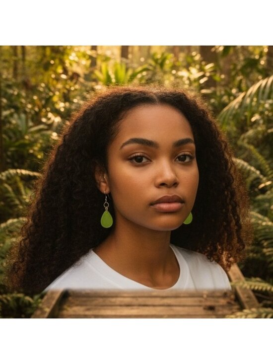 Jewelry - Sea of Dreams Green Teardrop Earrings